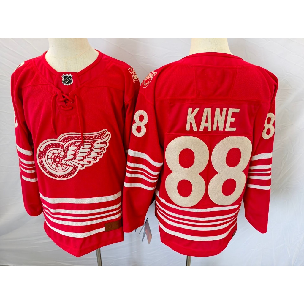 Áo Khúc côn cầu NHL Đôi cánh đỏ thêu logo, trang phục chính thức