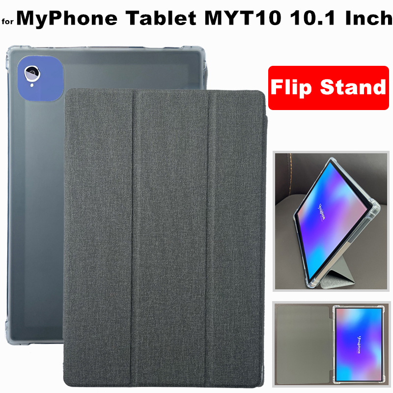 Dành Cho Máy Tính Bảng MyPhone MYT10 10.1 Inch Giả Da Flip Case Có Chức Năng Đứng Lên Cove Vỏ Bảo Vệ