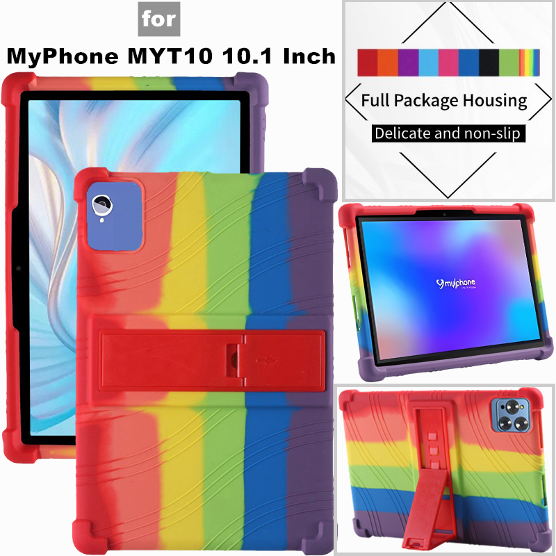 Ốp Mềm Cho Máy Tính Bảng MyPhone MYT10 10.1 Inch Silicon Đa Góc Đứng Toàn Thân Vỏ Bảo Vệ
