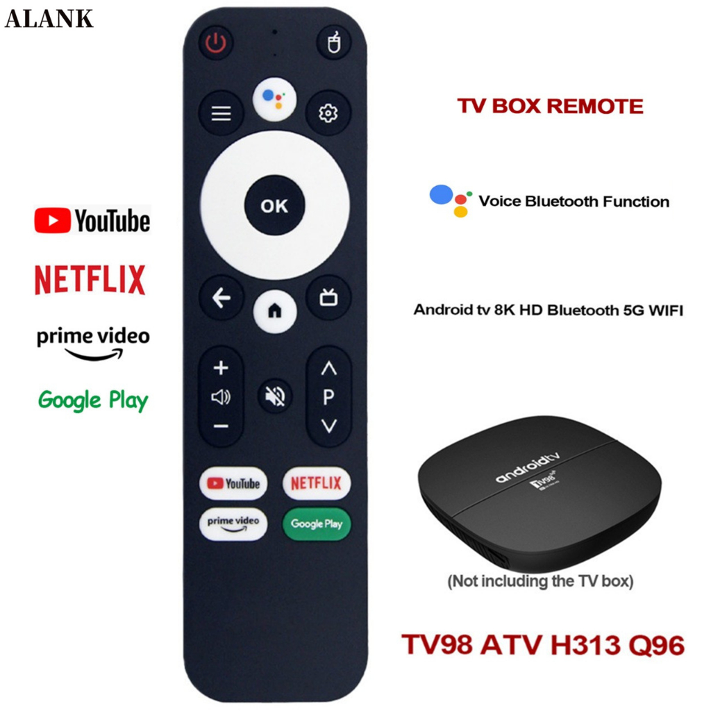 ALANK Android TV Box Điều khiển từ xa Điều khiển  Bluetooth Voice TV98 ATV H313