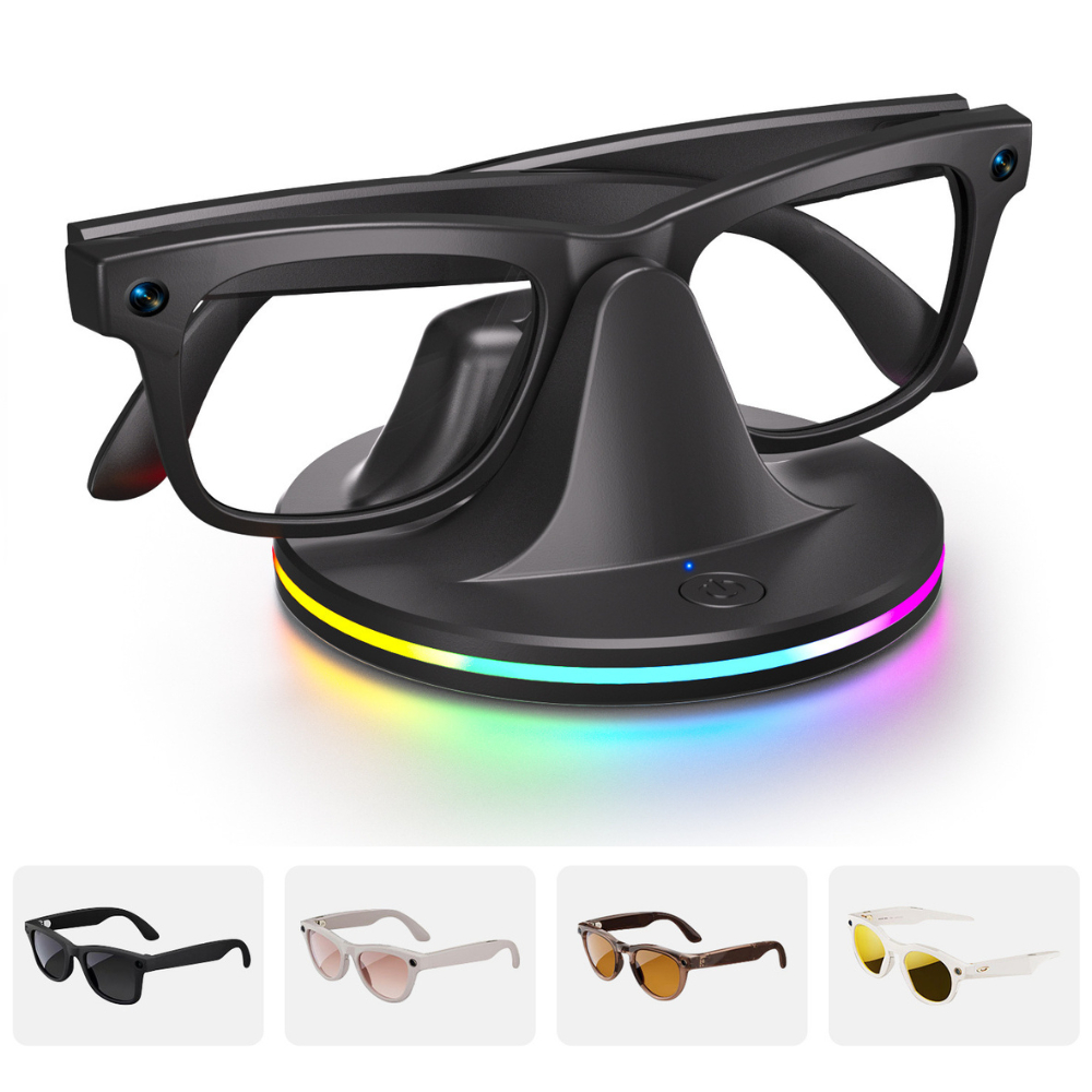 Ray-Ban Meta Kính Sạc RGB Đế Tương Thích Với Wayfarer / Skyler / Headliner / Oakley HSTN, Giá Để Kín