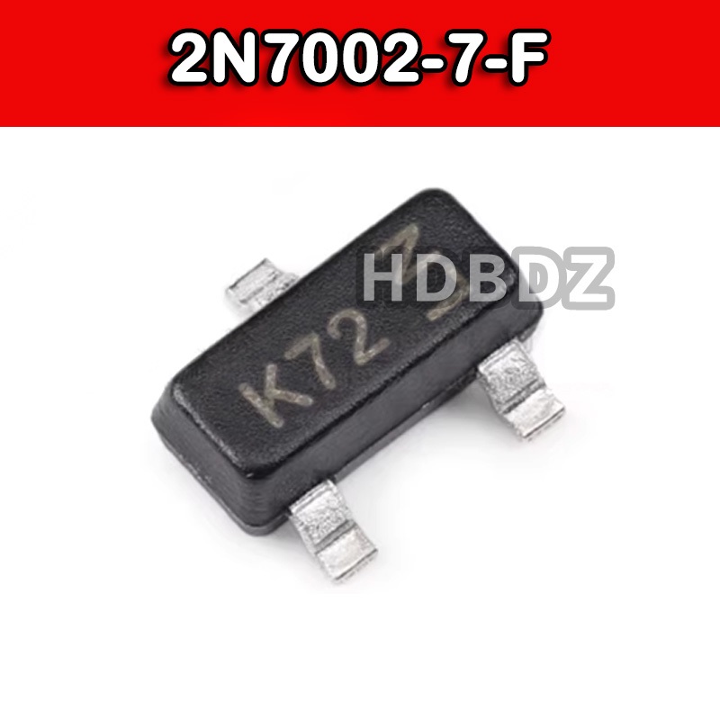 20~50PCS 2N7002-7-F  SOT-23  K72 60V 115mA N  Field Hiệu Ứng Ống Chip I SMD