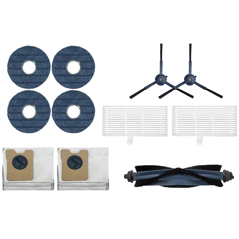 Robot hút bụi bàn chải chính / bàn chải bên / bộ lọc + túi bụi + vải lau nhà tương thích với phụ kiệ