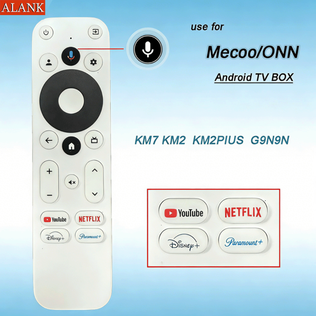 ALANK Remote Điều khiển giọng nói Android TV Box Mecool ONN KM7 KM2Plus