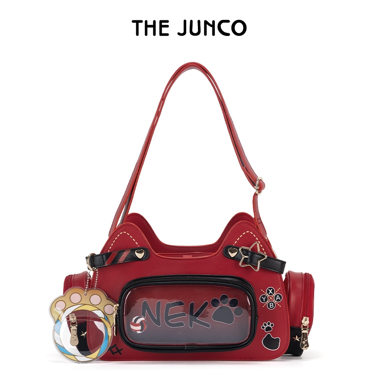 The Junco Meow túi công suất lớn nghiêng túi chính thức chính hãng vận chuyển nhanh