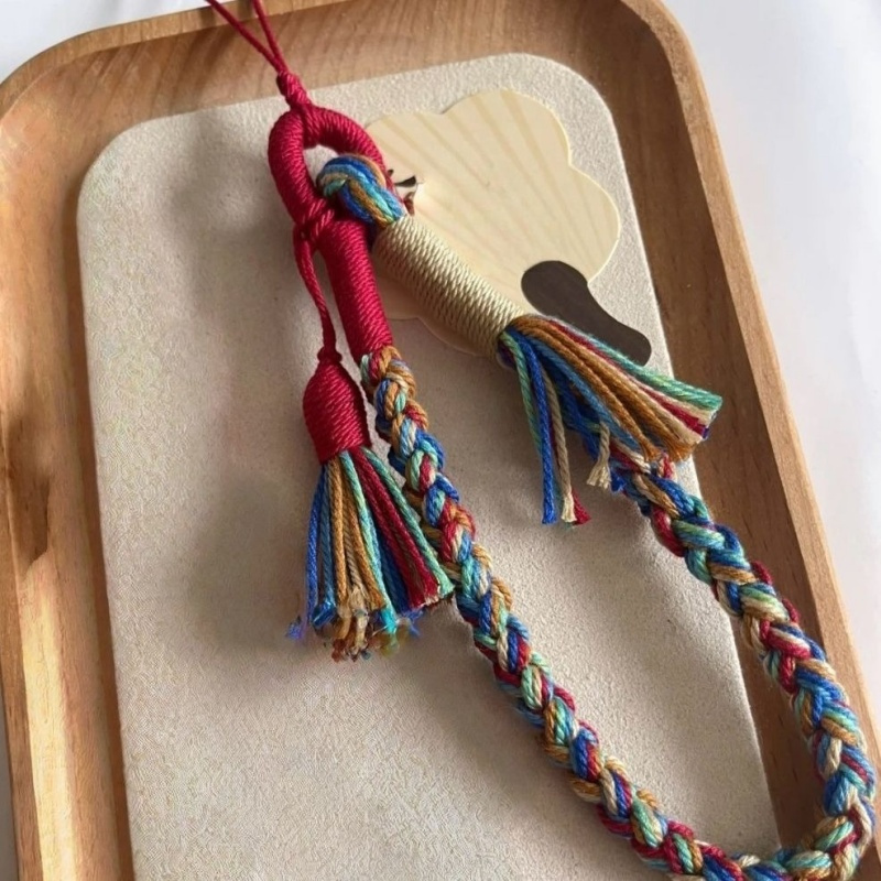 Tua Rua Dây Tây Tạng Túi Dệt Tay Treo Dây Xích Điện Thoại Di Động Chống Mất Dây Xích Điện Thoại Di Đ