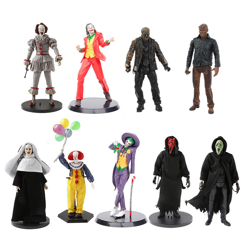 8 Phong Cách PVC Jason Voorhees Joker Kinh Dị Nữ Tu Nhân Vật Hành Động Sưu Tập Giáng Sinh Halloween 