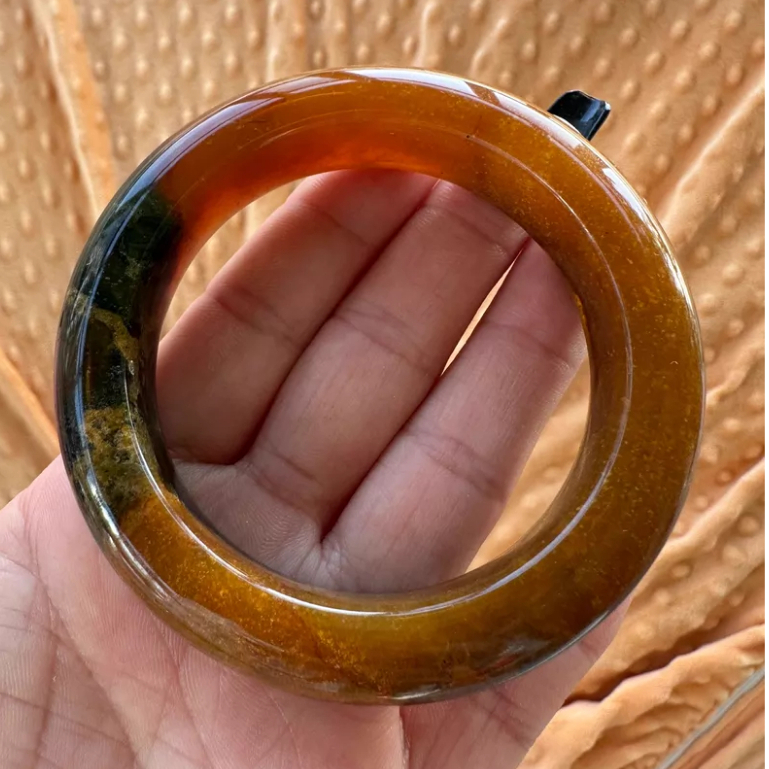 56 Nhẫn Vòng tay Xiuyu màu cam Fanta, cát đầy