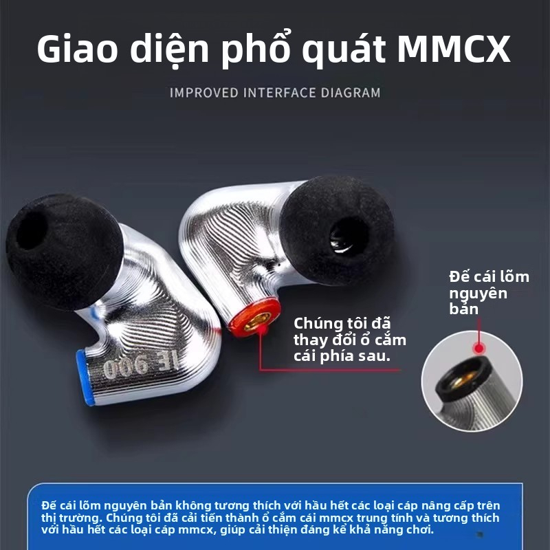 【Dành riêng cho audiophile】Tai nghe có dây HIFI âm thanh cao cấp, vỏ hợp kim nhôm + driver dynamic 7mm, tái tạo 90% chất âm IE900, thiết kế dây rời chuẩn MMCX | BigBuy360 - bigbuy360.vn