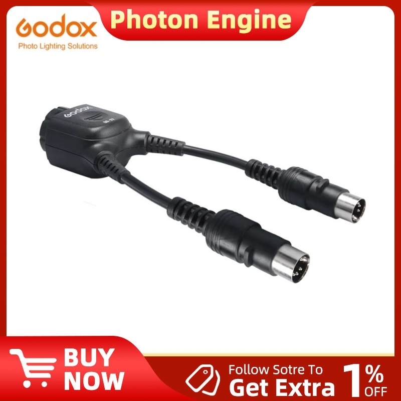 Godox DB-02 Cáp 2 đến 1 Bộ chuyển đổi loại Y cho Bộ nguồn Propac PB960 AD360 AD180 Cải thiện thời gi