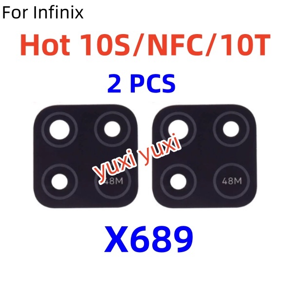 Ống kính thủy tinh Camera sau cho Infinix Hot 10S NFC 10T X689 X689B X689C X689D Thay thế yuxi
