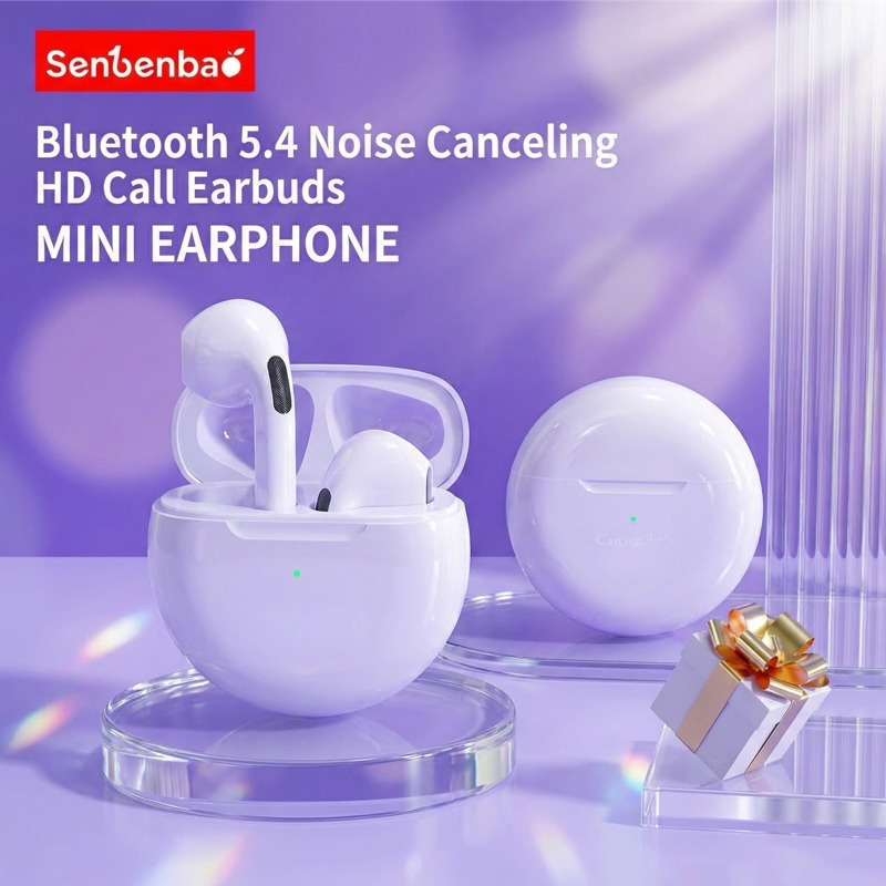 Tai Nghe Bluetooth Pro 6 Không Dây True Wireless Bản Quốc Tế Nút Cảm Ứng Kiêm Sạc Pin Dự Phòng Senbenbao