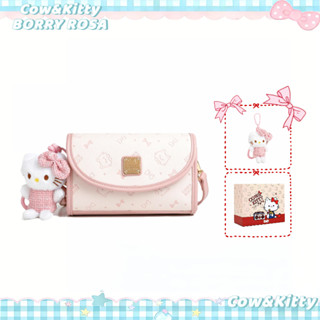 Cow & Kitty / BORRY ROSA Túi đeo chéo màu hồng Túi xách phong cách  Hello Kitty Lựa chọn quà sinh nhật tốt nhất