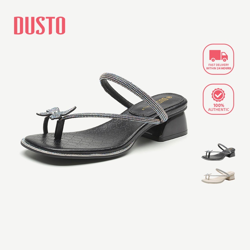 DUSTO Giày Cao Gót Dép Nữ Gót Dày Gót Lật Giày Cao Gót Bướm Thời Trang Phù Hợp Với 60317 DW25X0049A