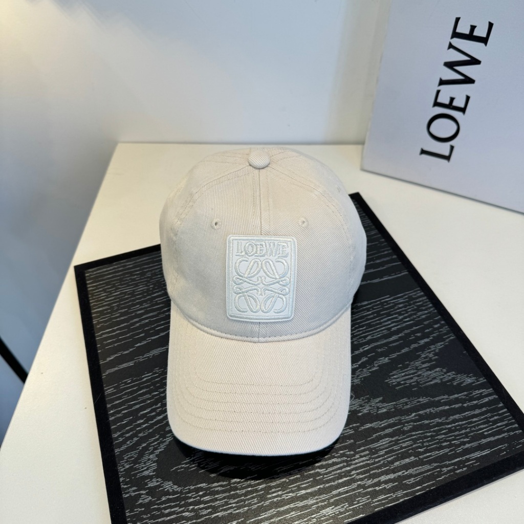 Mũ bóng chày LOEWE Da Cotton vuông nhỏ Mũ nữ CP