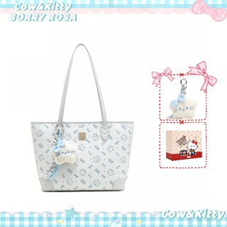 Cow&Kitty/BORRY ROSA Túi Tote màu xanh Túi xách tươi Túi xách dễ thương Túi Tote dễ thương