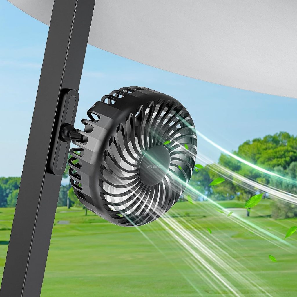 APPS2Car Quạt Di Động Xe Golf Quạt 3 Tốc Độ 4000 RPM Luồng Không Khí Mạnh Có Thể Sạc Lại 360° Đế từ 