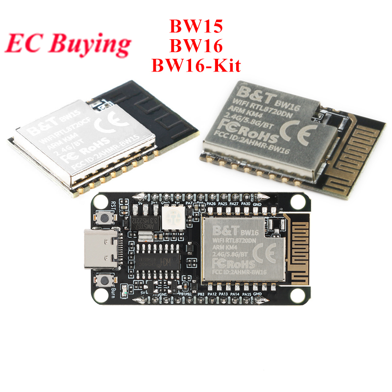 BW15 BW16 BW16-Kit Ban Phát Triển RTL8720DN Ble Module Dual Band WiFi + BLE Mô-đun Điều Khiển 4.2 5.
