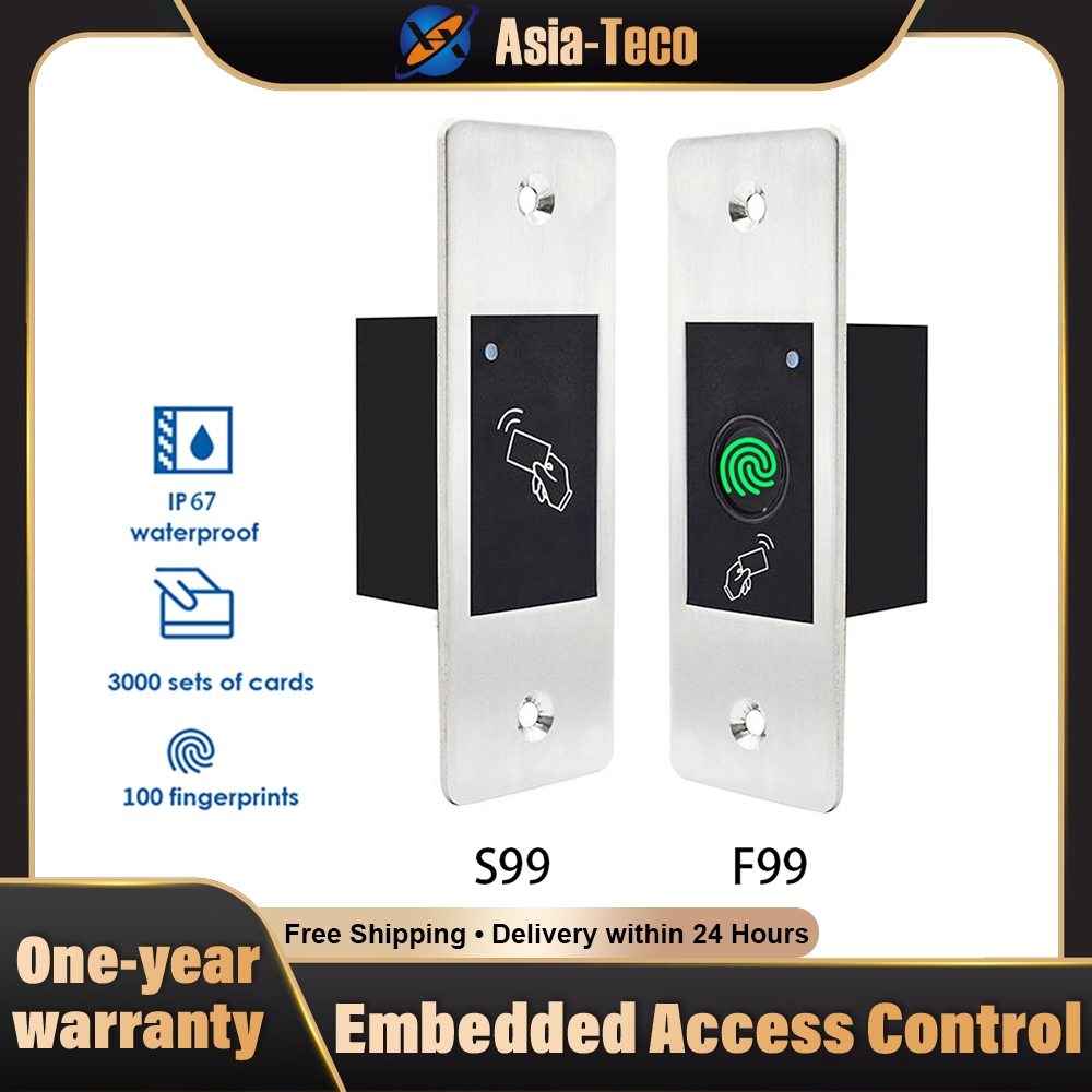 Đầu đọc RFID 9-18V Dụng cụ mở cửa không cần chìa khóa Máy quét kiểm soát truy cập kim loại 100 người