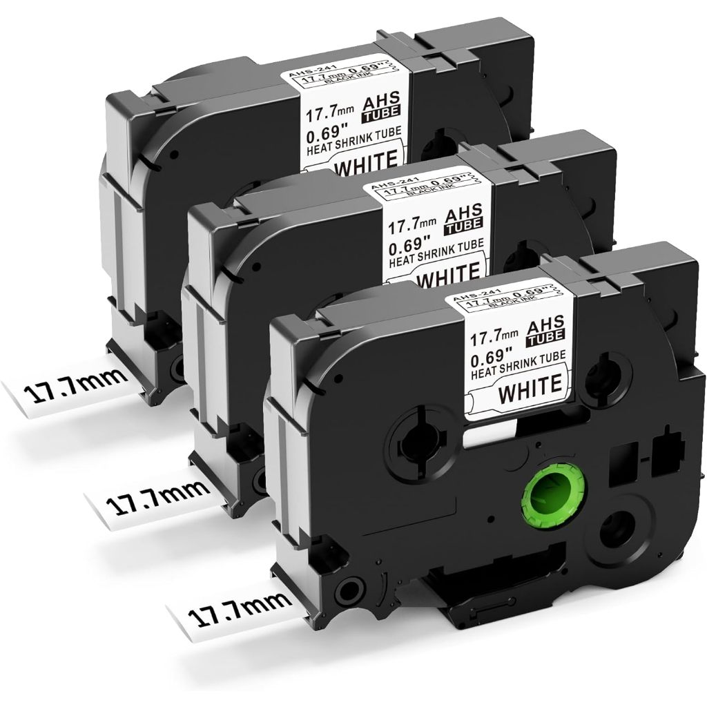 Phomemo Tương thích với Băng nhãn ống co nhiệt Brother P Touch HSe-241 HSe241 5.8-17.7mm