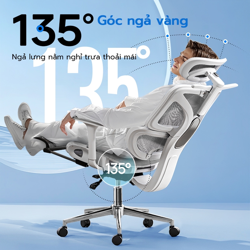 Ghế công thái học Xpanse W203 Vải Ice Silk mát lạnh , Tấm đệm đỡ thắt lưng độc lập | ghế xoay văn phòng | ghế làm việc | BigBuy360 - bigbuy360.vn