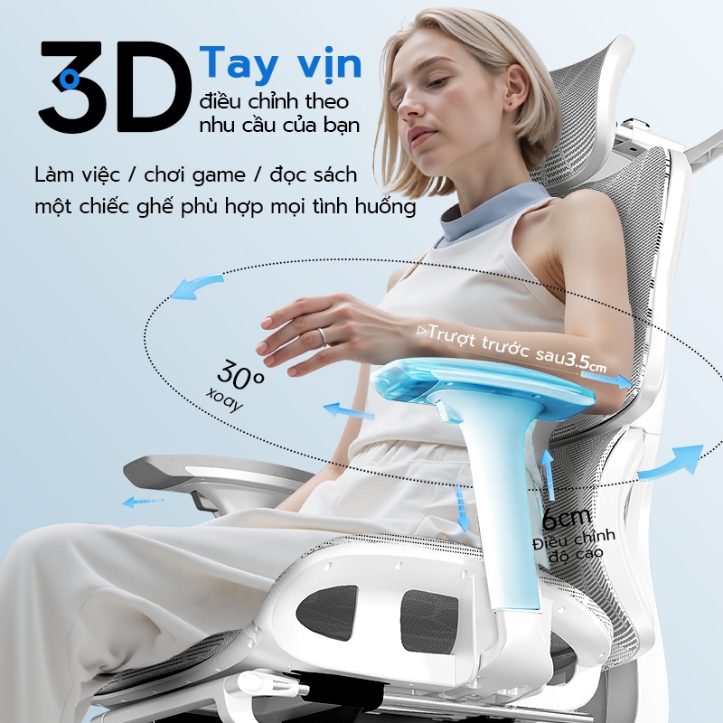 Ghế công thái học Xpanse W203 Vải Ice Silk mát lạnh , Tấm đệm đỡ thắt lưng độc lập | ghế xoay văn phòng | ghế làm việc | BigBuy360 - bigbuy360.vn