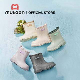 【Mutoon】 Giày đi mưa trẻ em, Phong cách mùa hè mới, Giày nước chống nước một mảnh cho bé gái và bé trai, Giày mẫu giáo ngoài trời