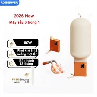 RONGRIVER Máy Sấy Quần Áo Cao Cấp Công Suất 600W, có thể sấy giày, dùng làm máy sưởi, Sấy Khô Nhanh