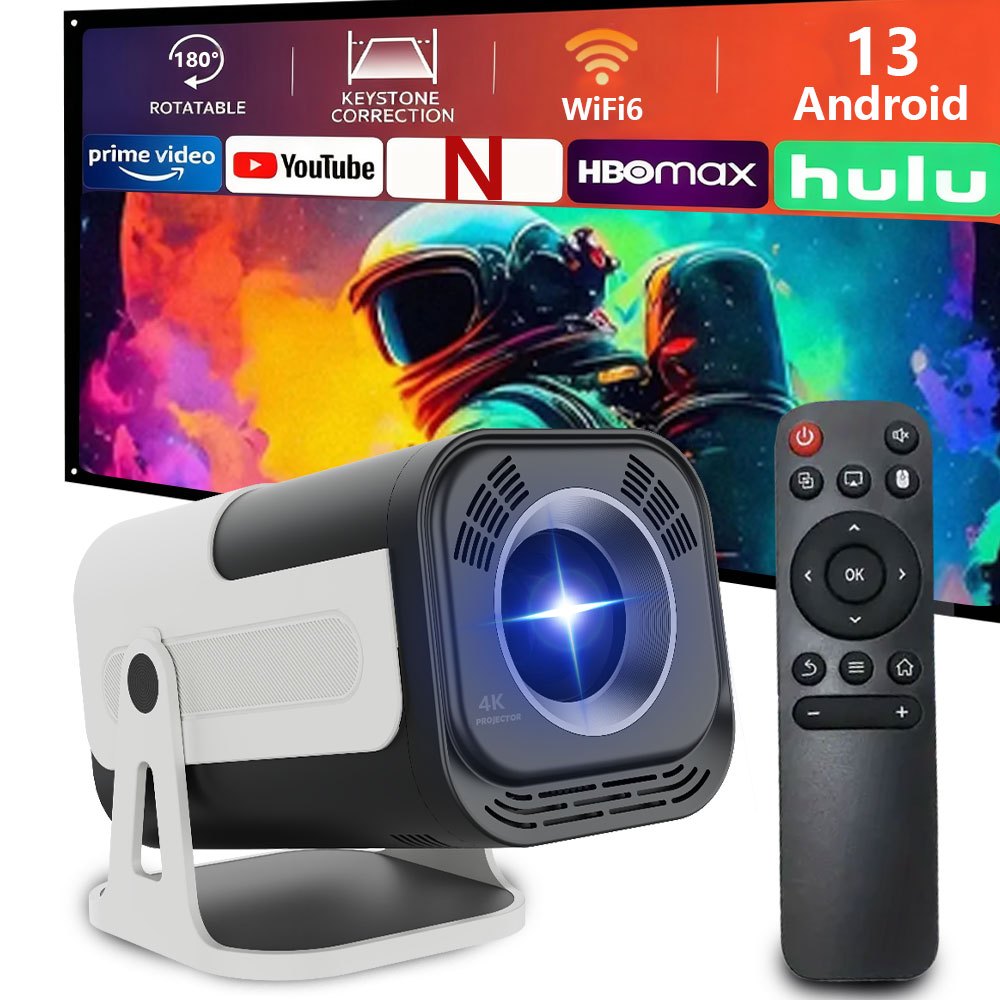 Máy chiếu Bluetooth WiFi Mini HY320 Máy chiếu thông minh di động 4K FHD 1080P cho điện thoại