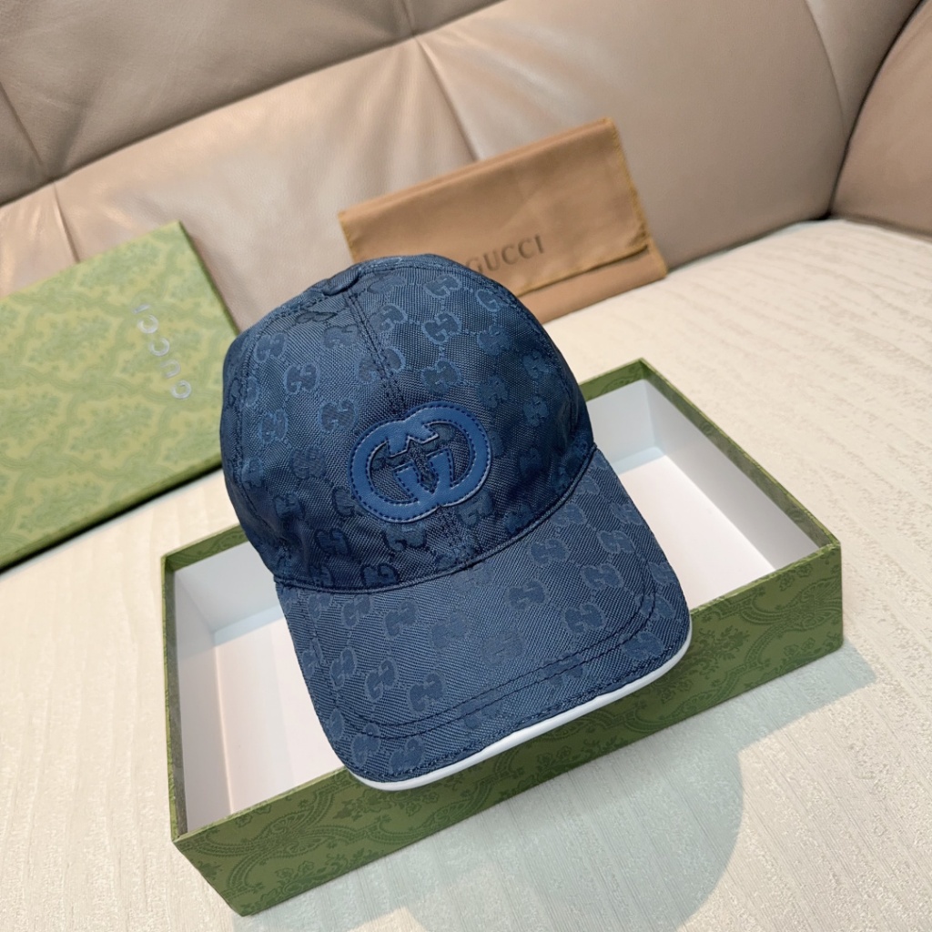 Mũ bóng chày Gucci Nylon GG Jacquard Mũ bóng chày màu xanh CP