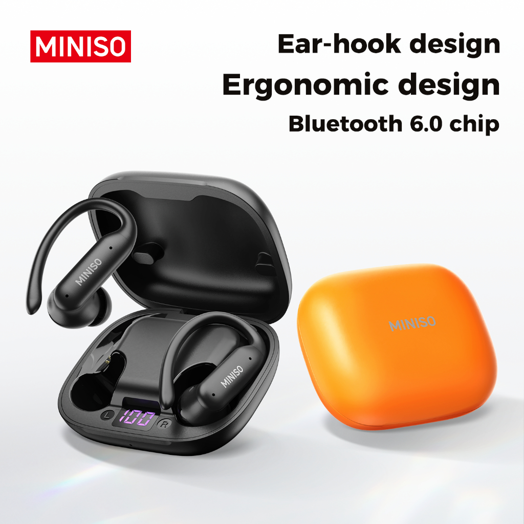 MINISO MS219  Tai Nghe OWS Dạng Kẹp Tai Thông Minh  Bluetooth 6.0, Âm Thanh HiFi Stereo  Chống Ồn ENC Chống Nước IPX5 Kết Nối Đồng Thời 2 Thiết Bị | BigBuy360 - bigbuy360.vn