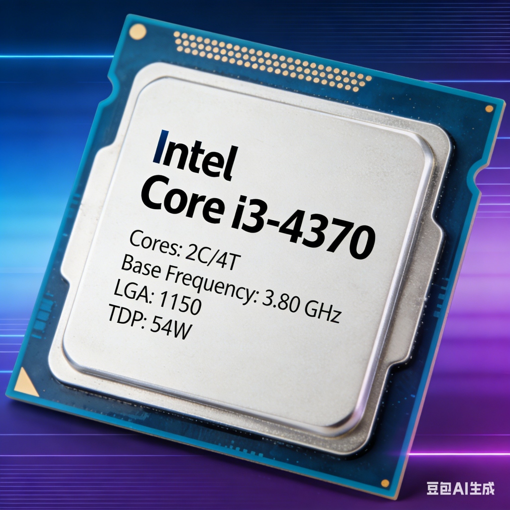 Bộ xử lý dây CPU 2 lõi 4 Intel i3-4370, sử dụng khe cắm LGA 1150, thủ công 22nm