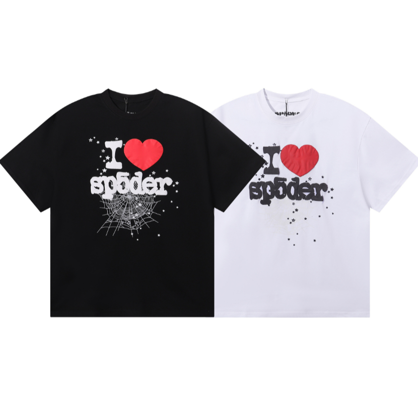 Áo thun Cotton ngắn tay in hình nhện thời trang Sp5der