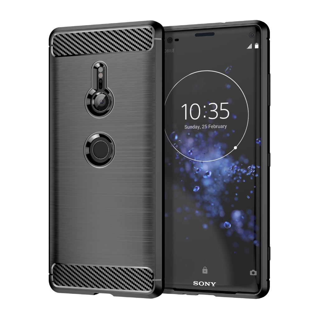 Dành Cho Sony Xperia XZ3 Mềm Mờ Ốp Lưng Sợi Carbon Sang Trọng Cho Sony Xz3 Ốp Điện Thoại Silicon