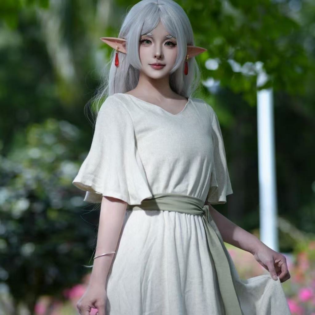 Frieren: Beyond Journey's End Frieren trang phục cosplay anime giống trang phục tu hành
