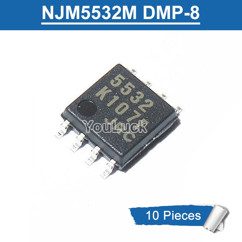 10 Chiếc Chính Hãng JRC 5532 NJM5532M DMP-8 SMD Dual Hoạt Động Khuếch Đại Chip IC Mới