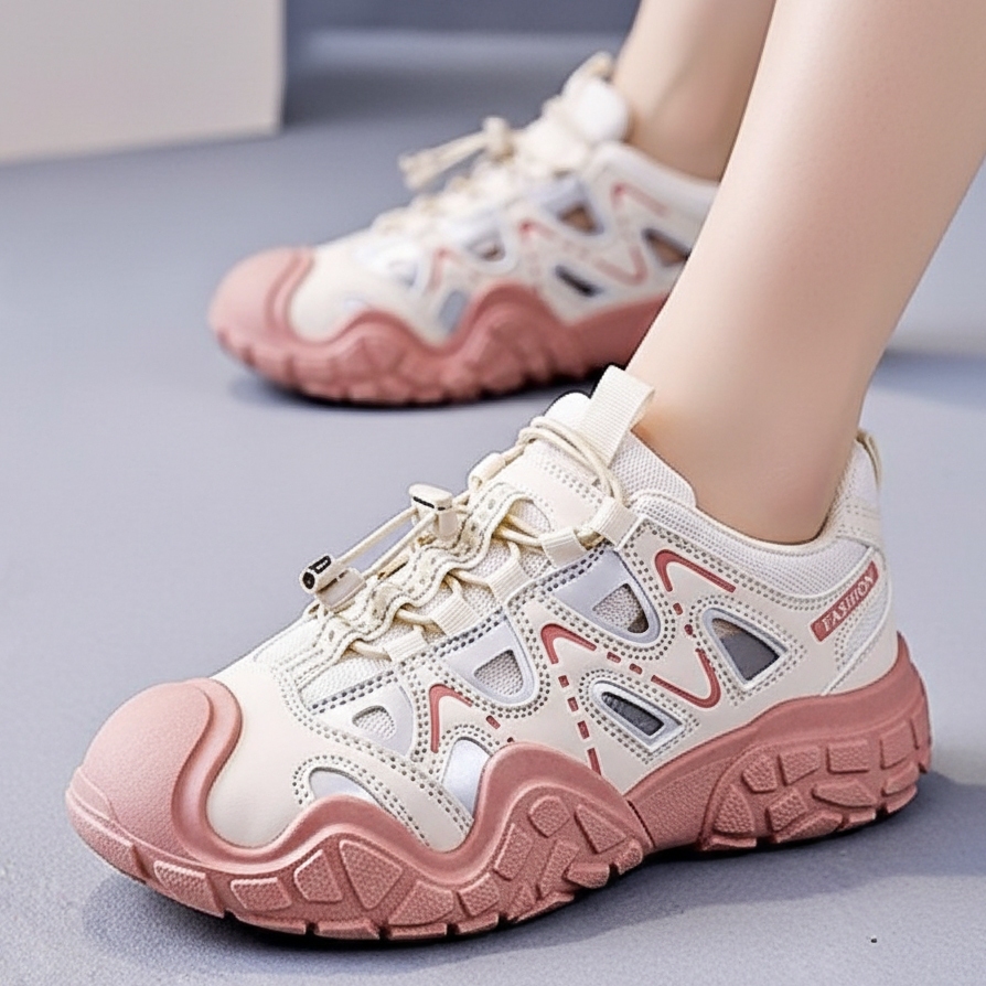 Giày thể thao kiểu sóng thoáng khí mới 2026, thời trang, giản dị và nhẹ nhàng đi bộ đường dài