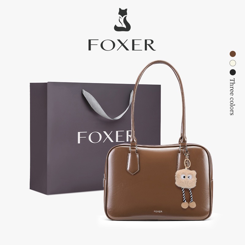 FOXER Túi Xách Nữ Hình Vuông Da Pu Cao Cấp Thoải Mái Sang Trọng