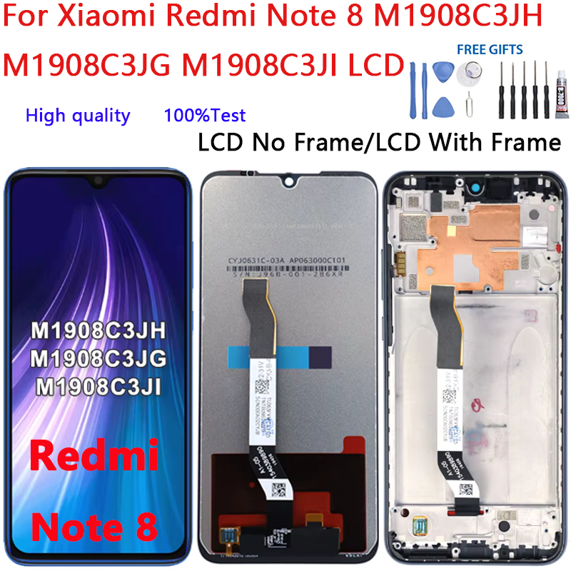 Dành Cho Xiaomi Redmi Note 8 M1908C3JH M1908C3JG M1908C3JI Màn Hình Hiển Thị LCD Bộ Số Hóa Cảm Ứng B