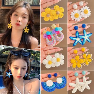 Bông tai phong cách dân tộc cổ điển dành cho nữ Phong cách kỳ nghỉ cao cấp Bông tai phong cách Bohemian