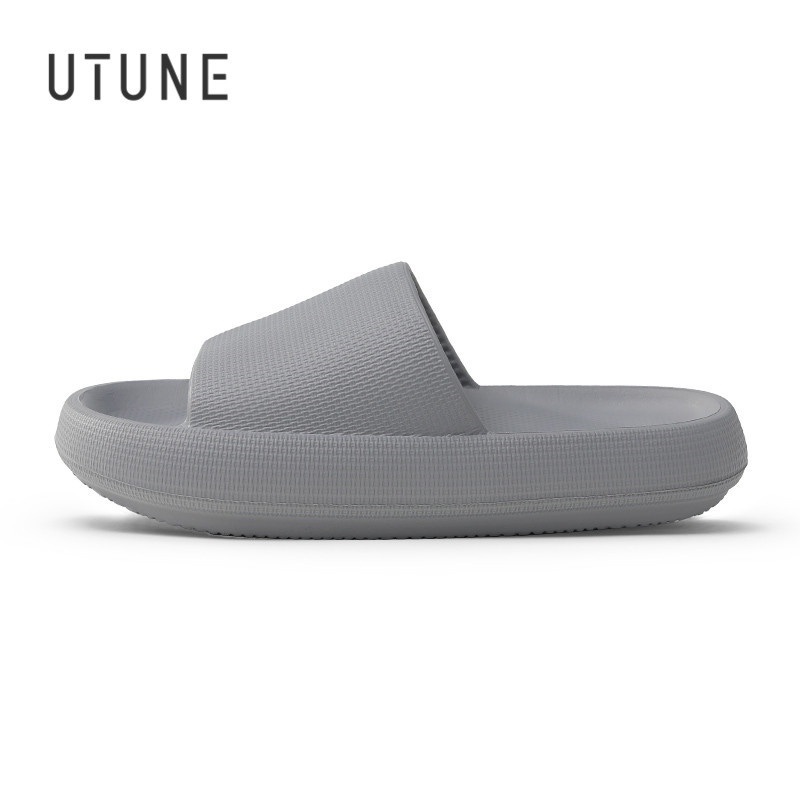 UTUNE Dép lê đế dày 4.5cm size lớn nam nữ EVA mềm êm nhẹ đi mùa hè tăng chiều cao mang ngoài trời ch