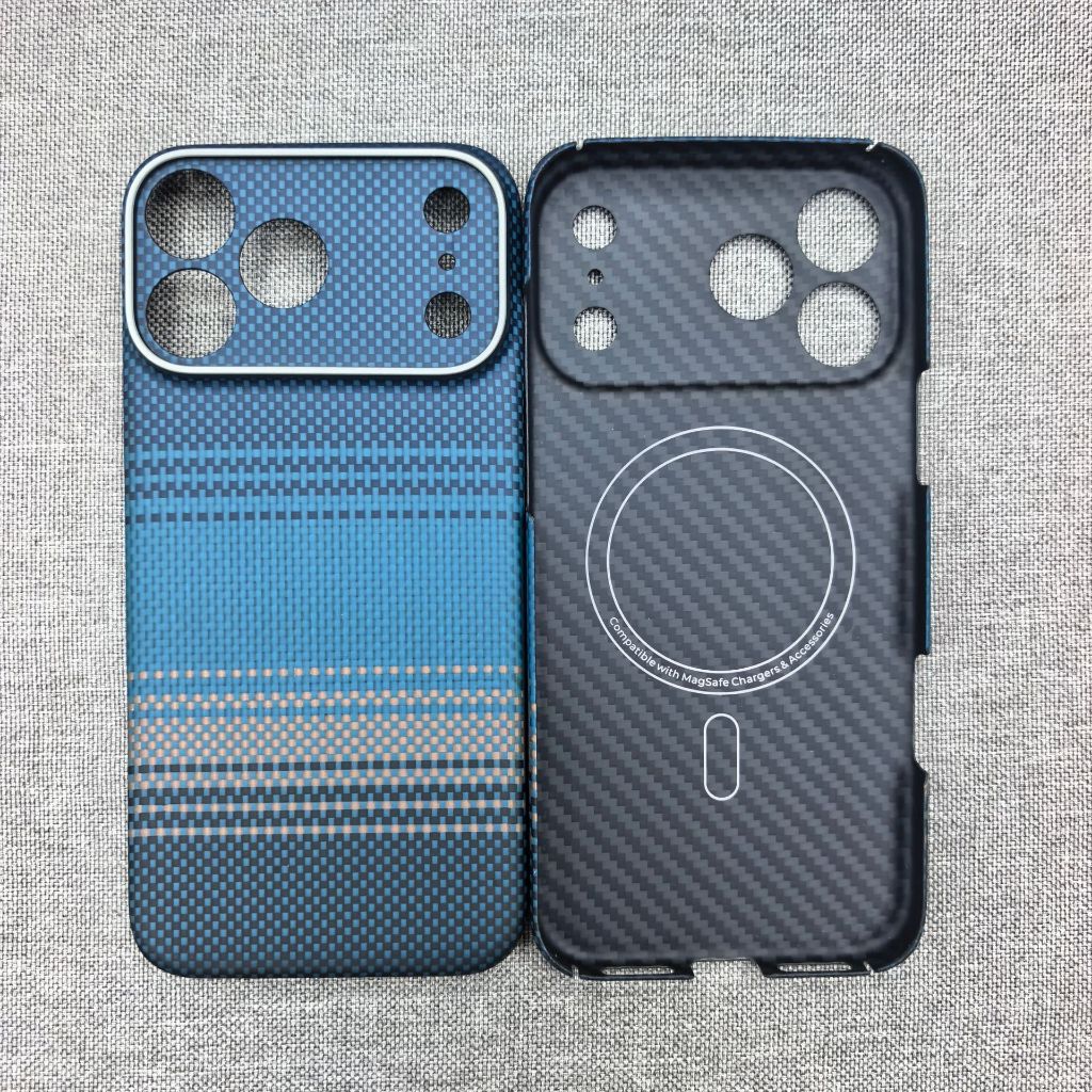 Áp dụng cho iPhone 17ProMax Vỏ điện thoại Kevlar iPhone 17Pro Vỏ bảo vệ đục lỗ chính xác bằng sợi ca