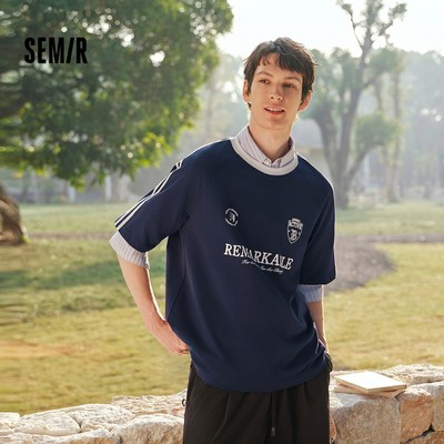 Semir Tay Ngắn Áo Nam Mùa Hè Cotton Thể Thao Đan 2026 Phố Mới
