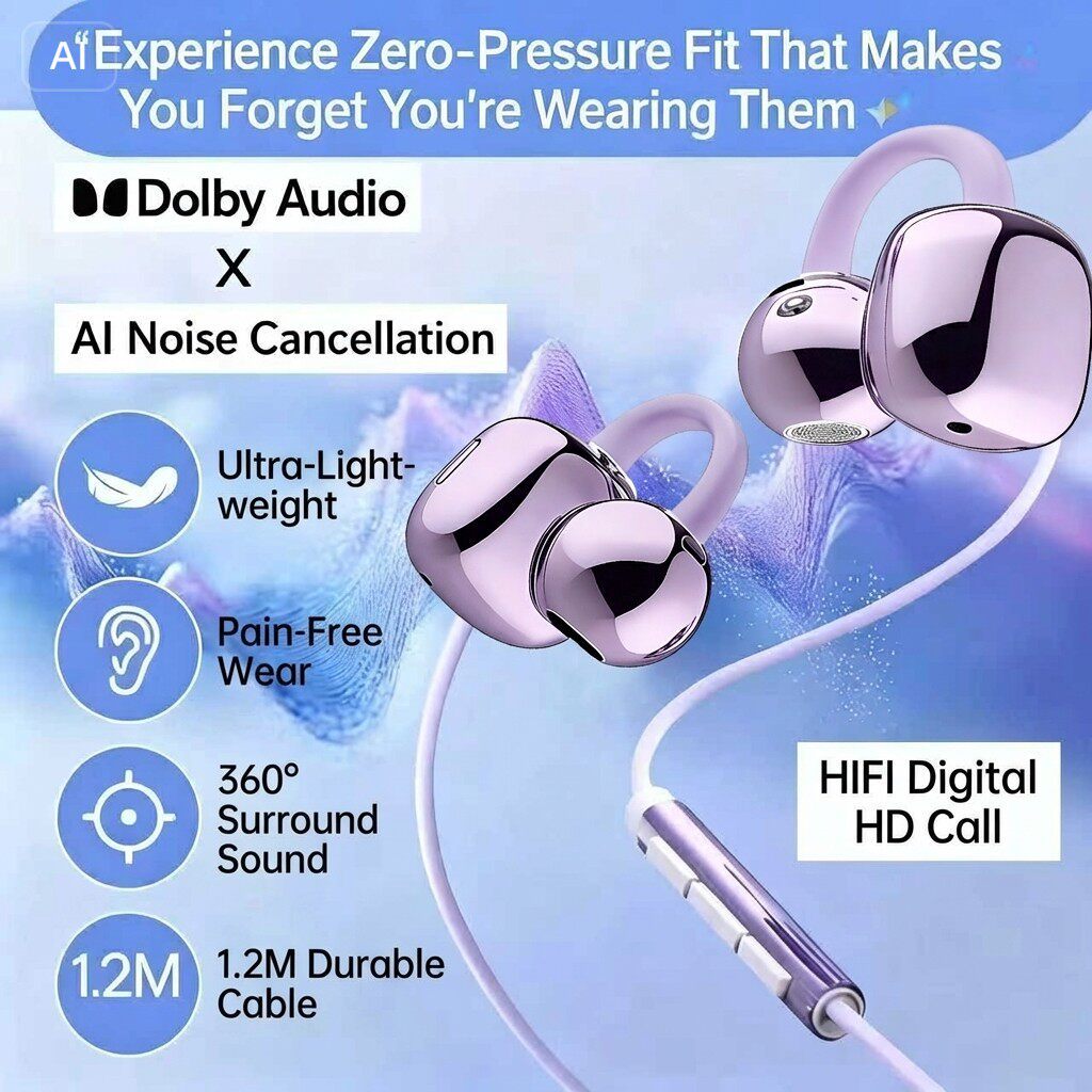 NEWMSNR (Vỏ miễn phí) 2026 Tai nghe có dây mới HIFI Chất lượng âm thanh Tai nghe nhét tai Type-C không đau Tai nghe kẹp tai AI Tai nghe cuộc gọi siêu trong suốt Tai nghe nhét tai chống mồ hôi chạy bass Earubds | BigBuy360 - bigbuy360.vn