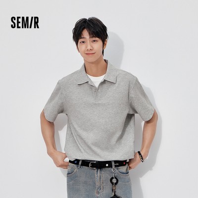 Áo sơ mi Semir polo nam mùa hè, thấm hút nhanh chóng, cổ áo độc đáo