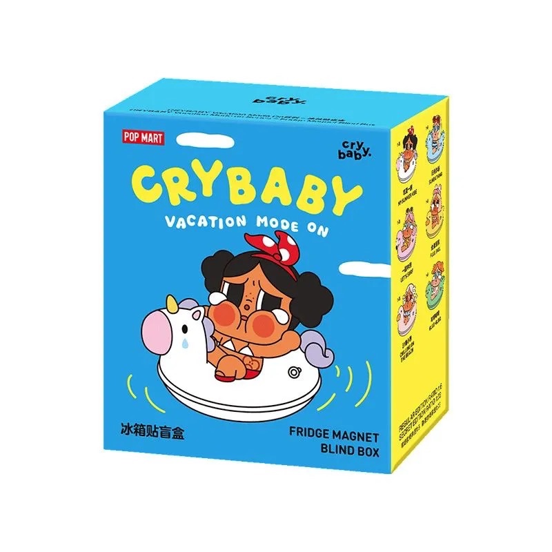 P POP Crying Baby CRYBABY Chế độ nghỉ mát trên Series Nhãn dán Hộp bí ẩn