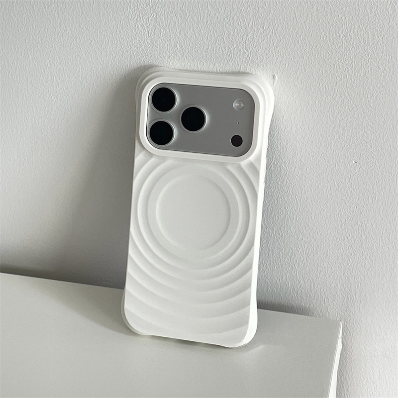 CaseTifg Ripple Liquid Silicone Sạc Từ Tính Ốp lưng iPhone 18 17 16 15 14 13 Pro Max 16Plus Chất Lượng Cao Mờ Chống Vân Tay Ốp Lưng Chống Sốc