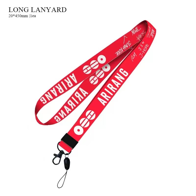 Kpop BTS BT21 Cổ Dây Móc Khóa Dây Đeo Điện Thoại Cho Thẻ ID Sling Móc Khóa Chống Rơi Phụ Kiện