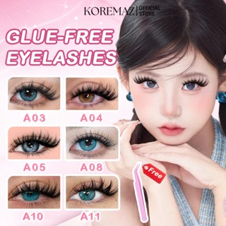 < Lông mi keo miễn phí > KOREMAZ 2026 Lông mi giả phân đoạn mới có thể tái sử dụng 10-13mm Hỗn hợp C / D Uốn DIY Ghép cụm đơn dày mở rộng lông mi riêng lẻ