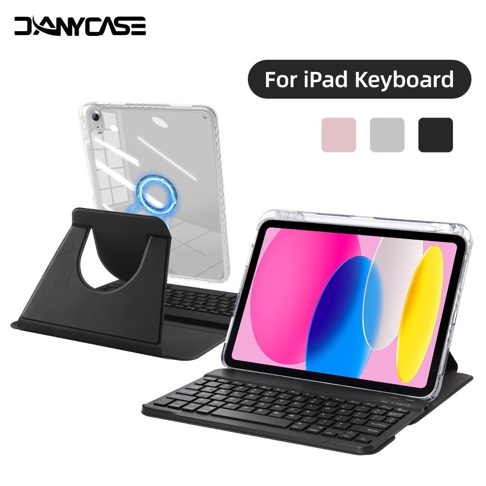 Ốp Bàn Phím Không Dây Từ Tính Cho iPad 11th Gen A16 10th Air 11 M4 Air 7 M3 Air 6th Gen M2 11 inch Air 5th Air 4th Pro 11 Clear Cover